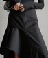 Asymmetric Flare Hem Skirt